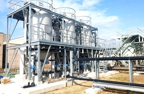 ろ過機ポンプ・配管・架台撤去・新設工事①